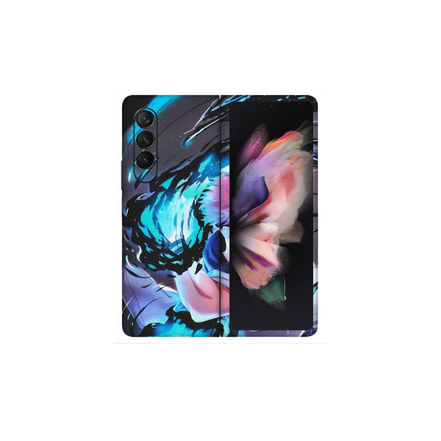 Samsung M/F/Note/Flip and C Phone Skins (All Models) - New Jujutsu Kaisen Grey Blue Anime - Matte Finish (M-127) Samsung Galaxy Z Fold 3