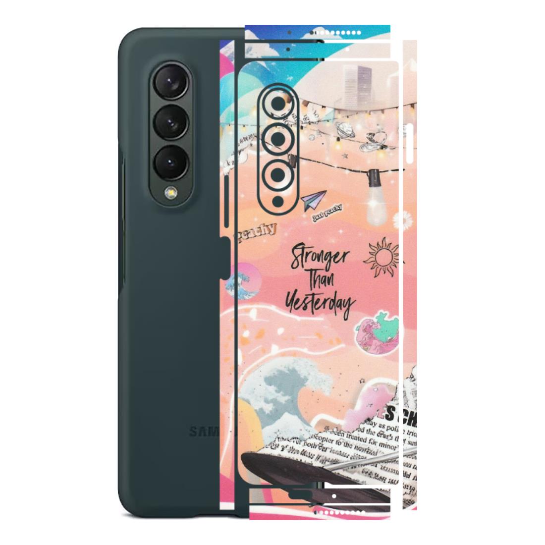 Samsung M/F/Note/Flip and C Phone Skins (All Models) - Stronger Then Yesterday - Matte Finish (M-128) Samsung Galaxy Z Fold 3