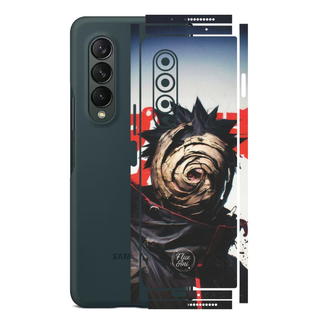 Samsung M/F/Note/Flip and C Phone Skins (All Models) - Obito Uchiha Cool Anime - Matte Finish (M-134) Samsung Galaxy Z Fold 3
