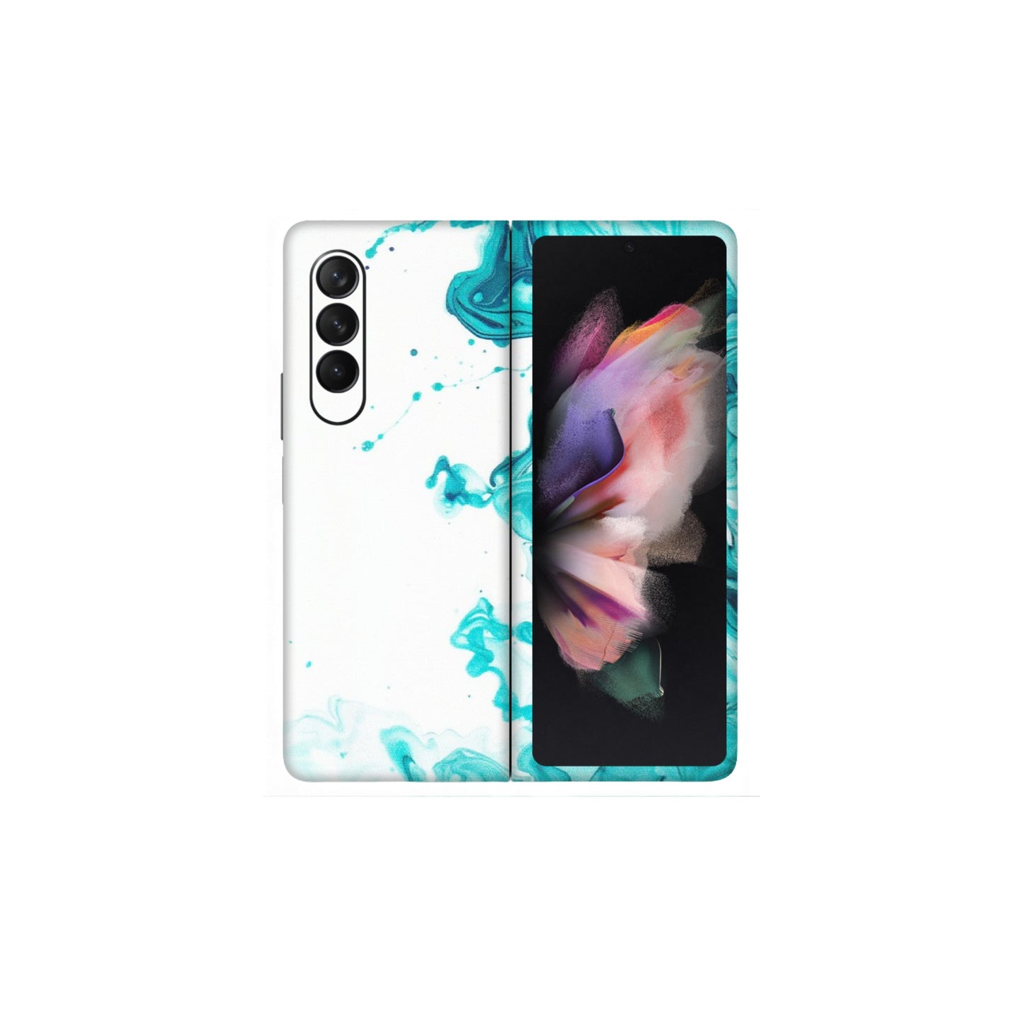Samsung M/F/Note/Flip and C Phone Skins (All Models) - Sky Blue Abstract Colour - Matte Finish (M-146) Samsung Galaxy Z Fold 3