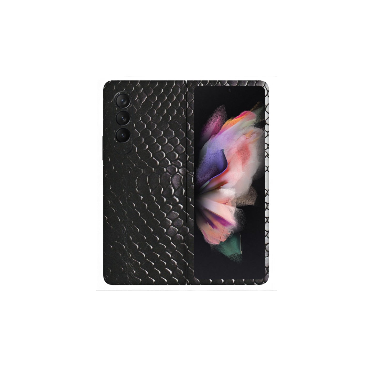 Samsung M/F/Note/Flip and C Phone Skins (All Models) - Black Snack Leather - Matte Finish (M-147) Samsung Galaxy Z Fold 3