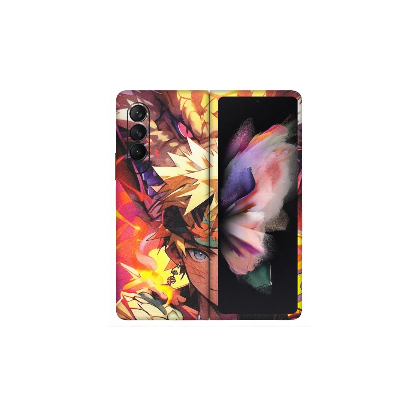 Samsung M/F/Note/Flip and C Phone Skins (All Models) - Angry Naruto Anime - Matte Finish (M-148) Samsung Galaxy Z Fold 3