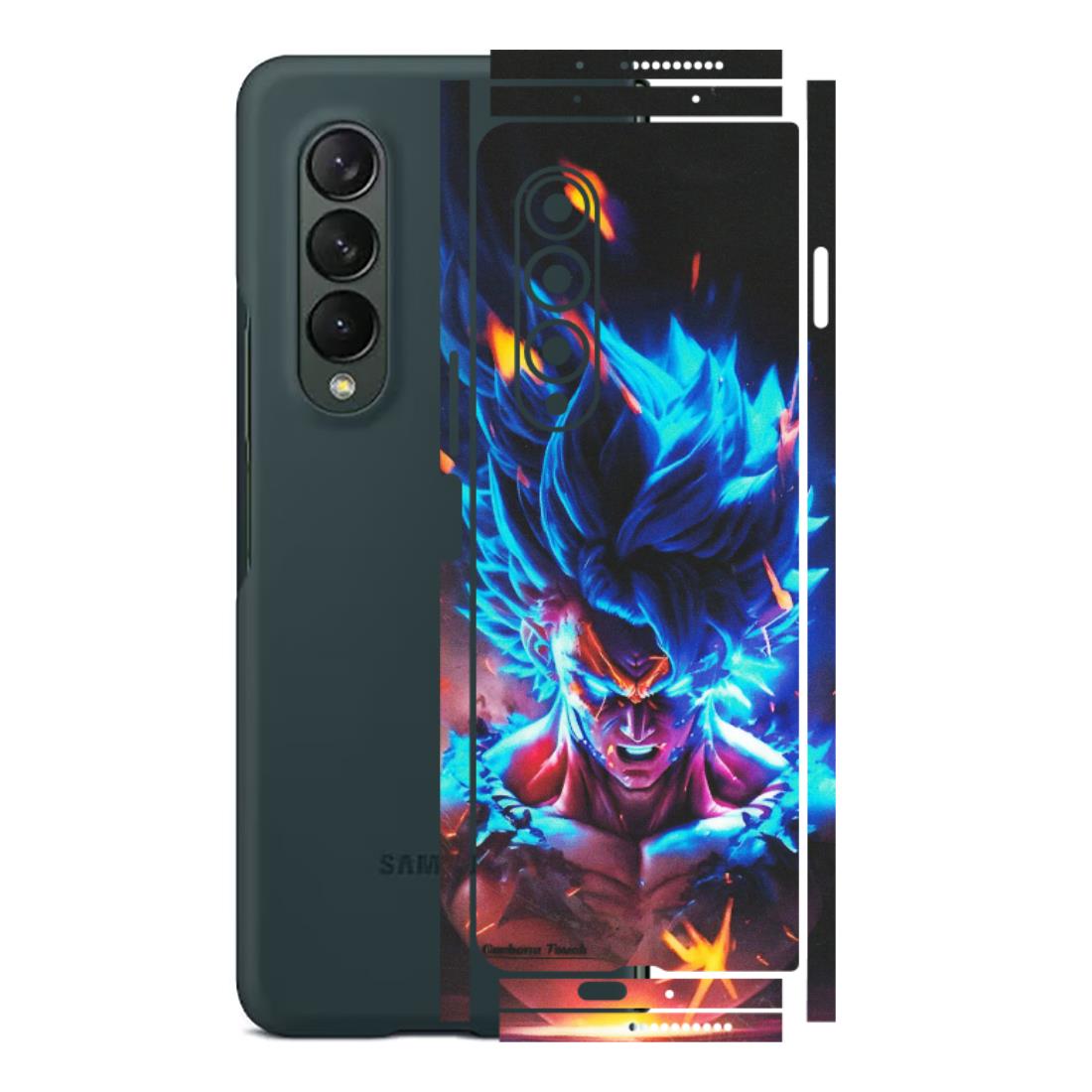 Samsung M/F/Note/Flip and C Phone Skins (All Models) - Angry Goku Dragon Ball Anime - Matte Finish (M-150) Samsung Galaxy Z Fold 3
