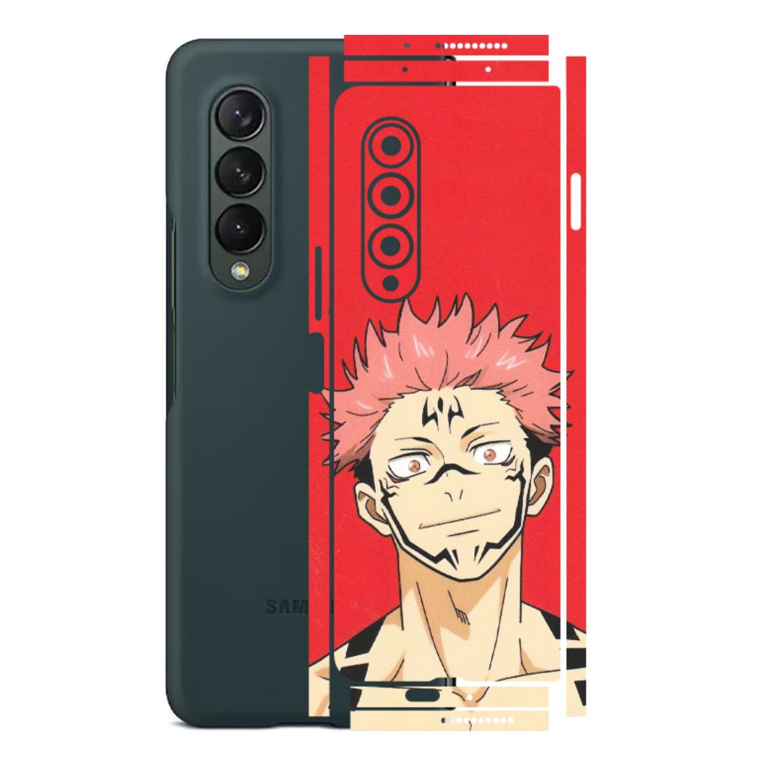 Samsung M/F/Note/Flip and C Phone Skins (All Models) - Ryomen Sukuna Fun Anime - Matte Finish (M-153) Samsung Galaxy Z Fold 3