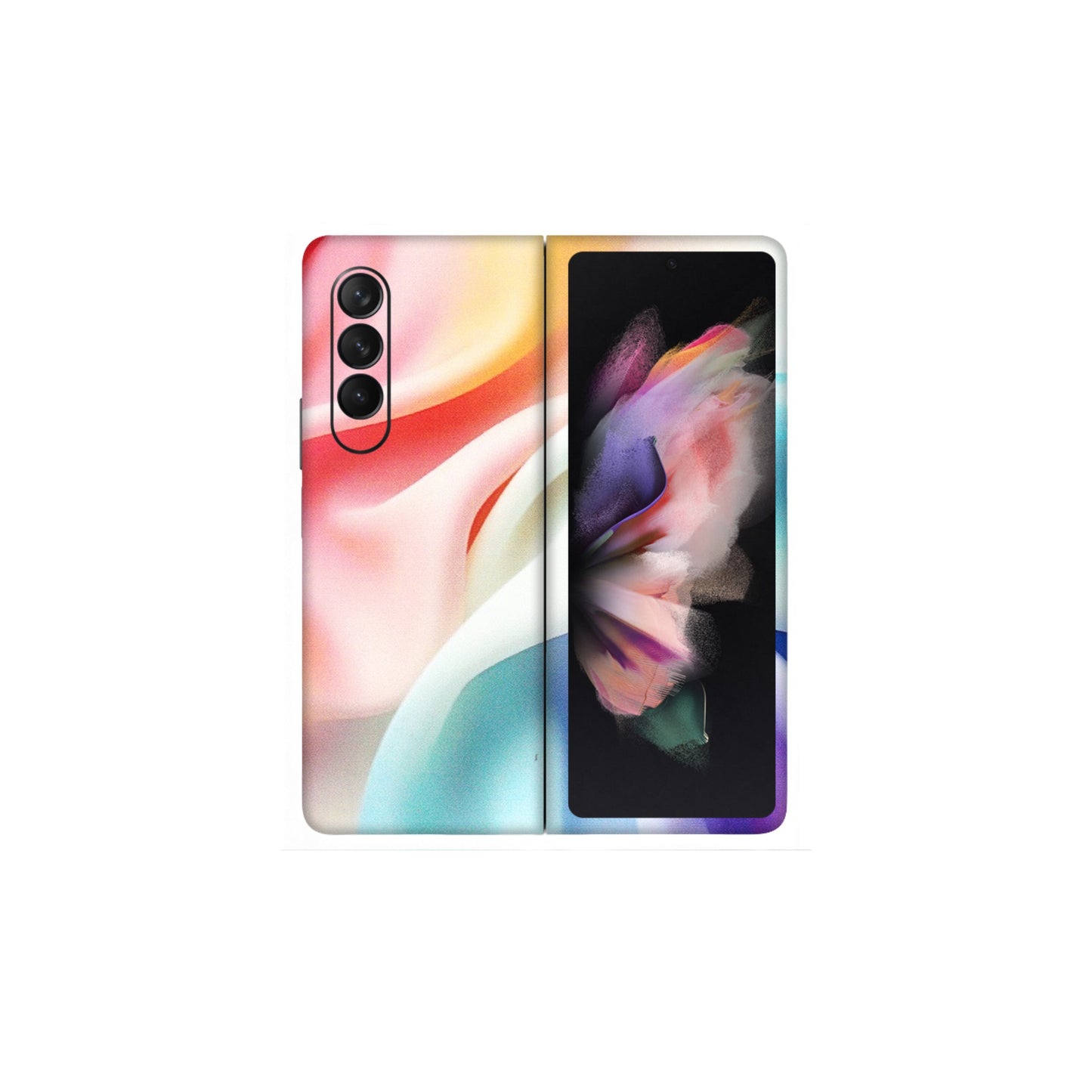 Samsung M/F/Note/Flip and C Phone Skins (All Models) - Colourful Silk Cloth - Matte Finish (M-165) Samsung Galaxy Z Fold 3