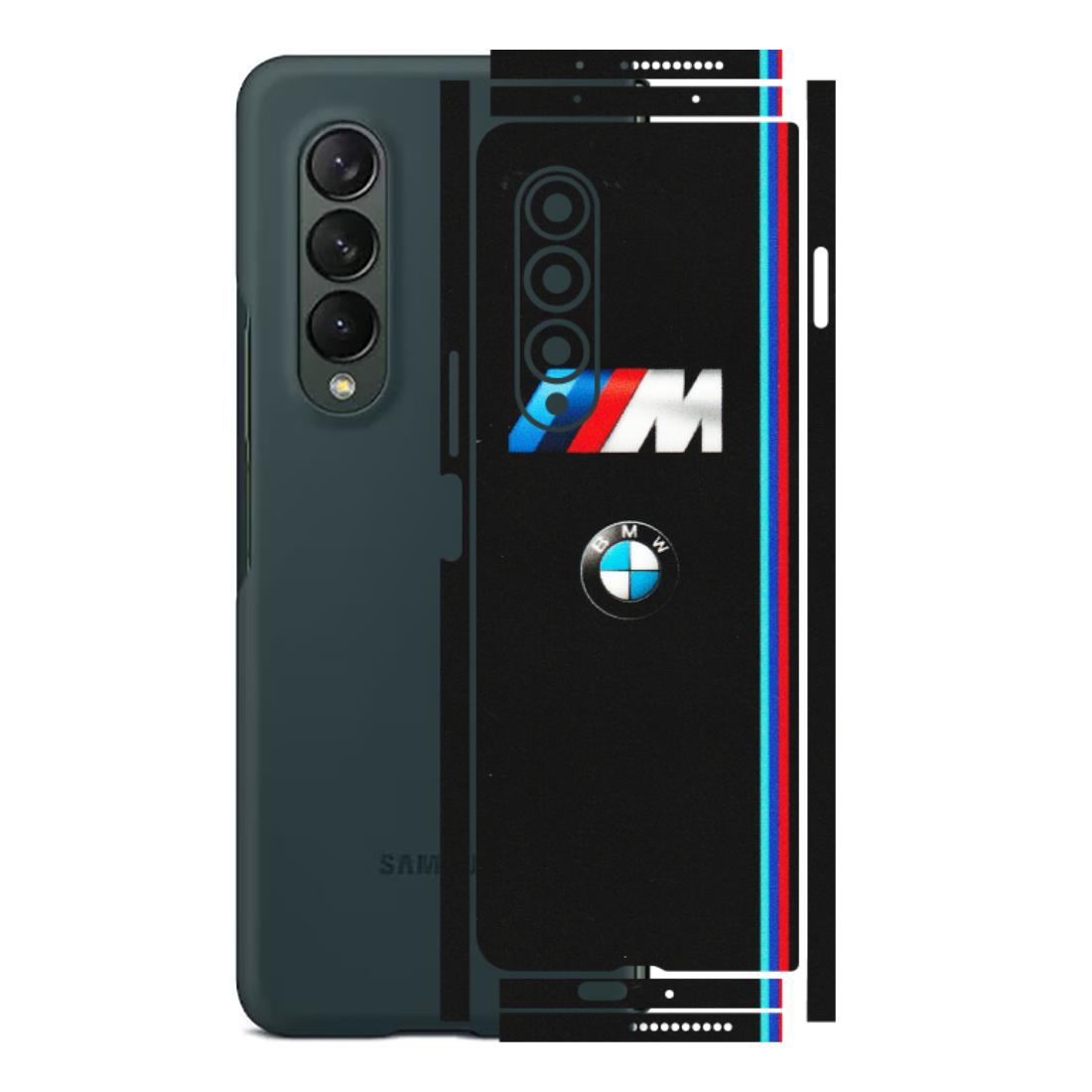Samsung M/F/Note/Flip and C Phone Skins (All Models) - Styling With Black BMW - Matte Finish (M-74) Samsung Galaxy Z Fold 3