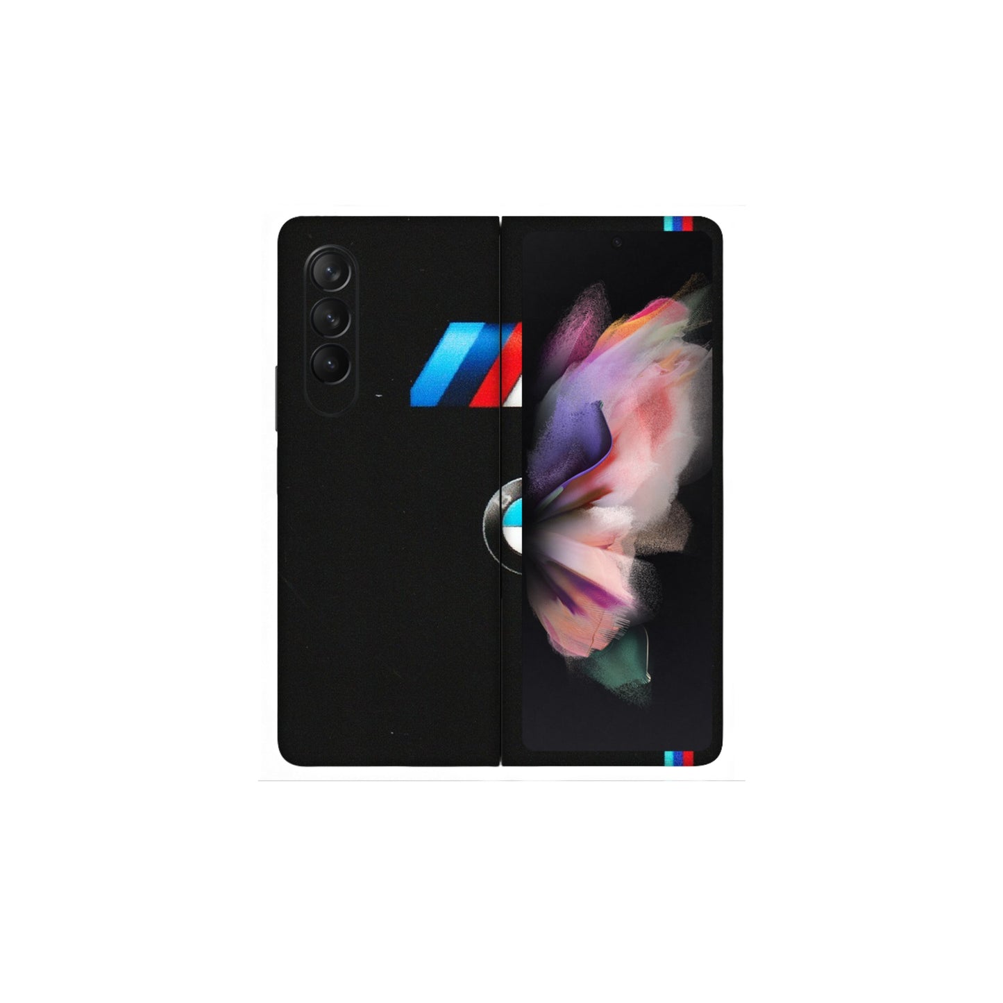Samsung M/F/Note/Flip and C Phone Skins (All Models) - Styling With Black BMW - Matte Finish (M-74) Samsung Galaxy Z Fold 3