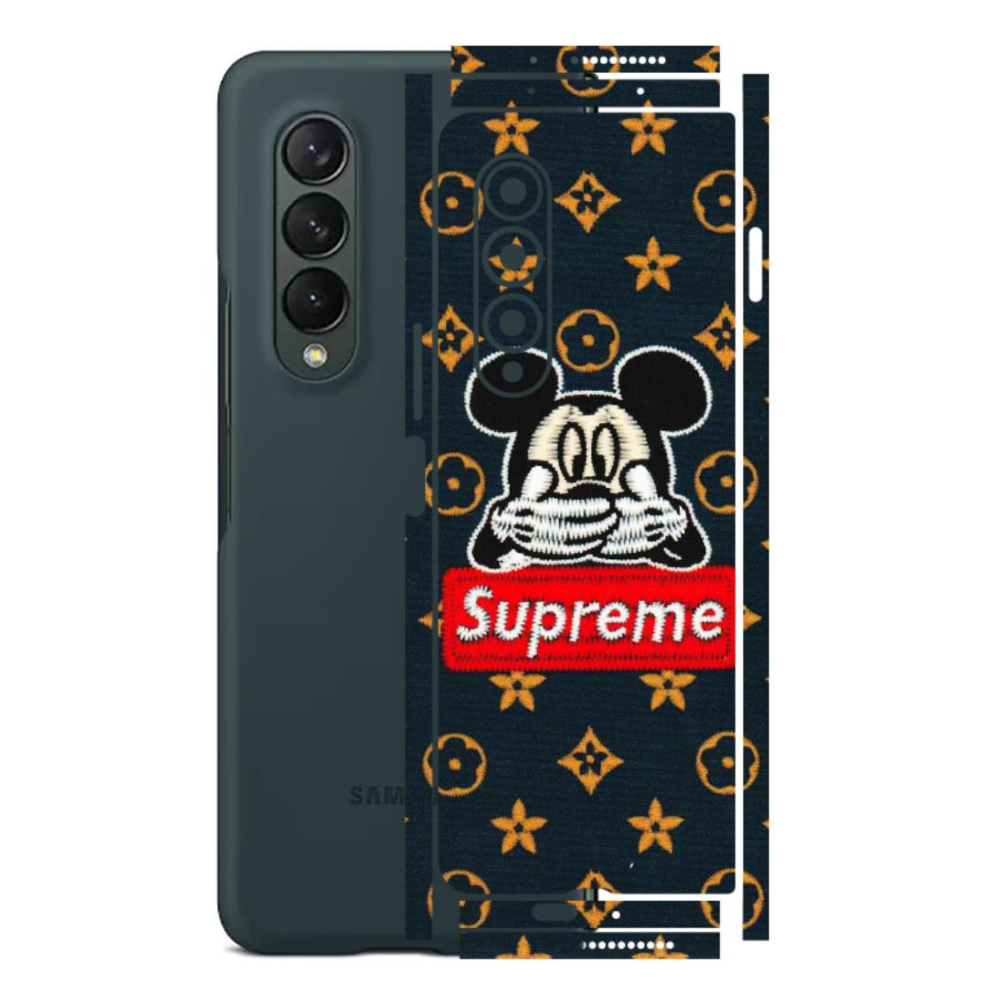 Samsung M/F/Note/Flip and C Phone Skins (All Models) - Mickey Supreme - Matte Finish (M-83) Samsung Galaxy Z Fold 3