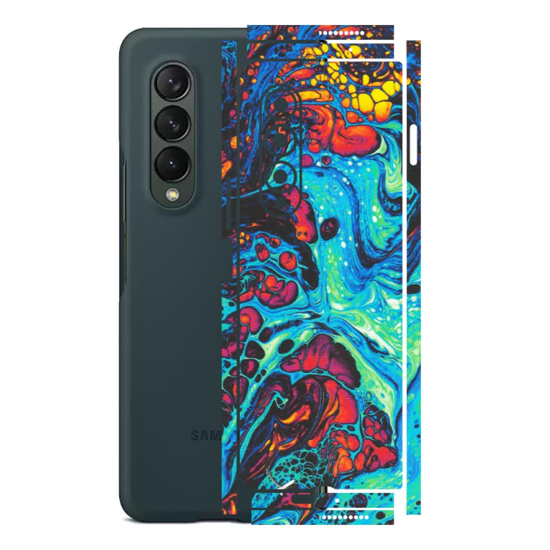 Samsung M/F/Note/Flip and C Phone Skins (All Models) - Majestic Galactic Marbel - Matte Finish (M-85) Samsung Galaxy Z Fold 3