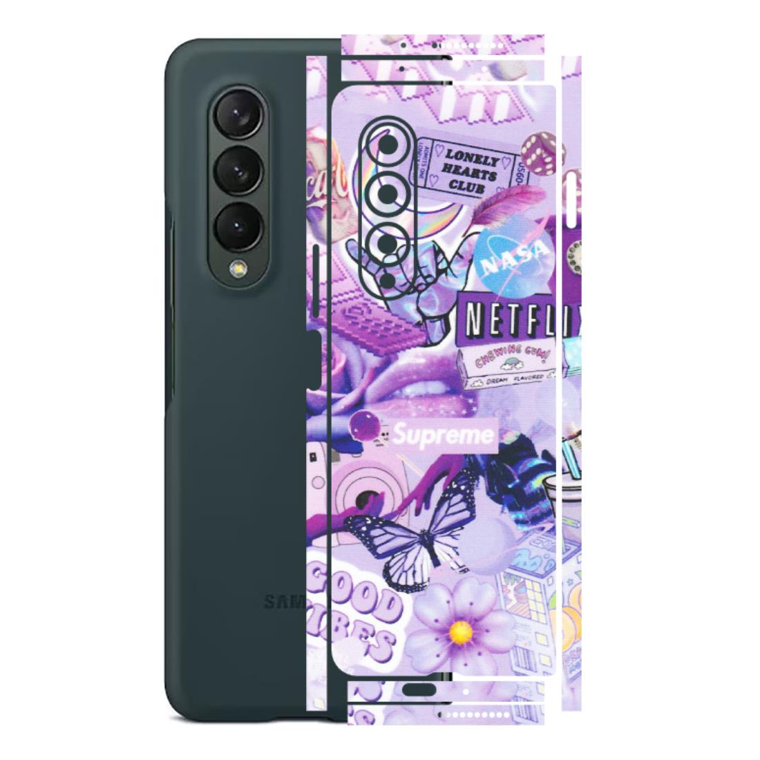 Samsung M/F/Note/Flip and C Phone Skins (All Models) - Supreme Purple Magic - Matte Finish (M-88) Samsung Galaxy Z Fold 3