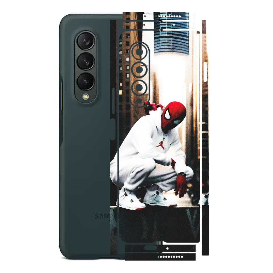 Samsung M/F/Note/Flip and C Phone Skins (All Models) - Sportsman Spider Man - Matte Finish (M-94) Samsung Galaxy Z Fold 3