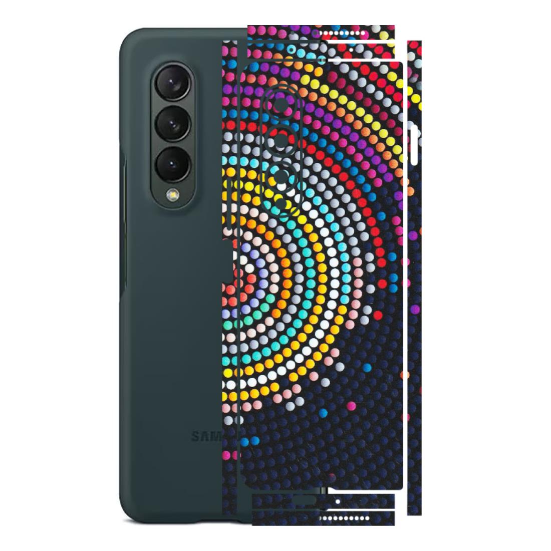 Samsung M/F/Note/Flip and C Phone Skins (All Models) - Rainbow Dot Mandala - Matte Finish (M-97) Samsung Galaxy Z Fold 3