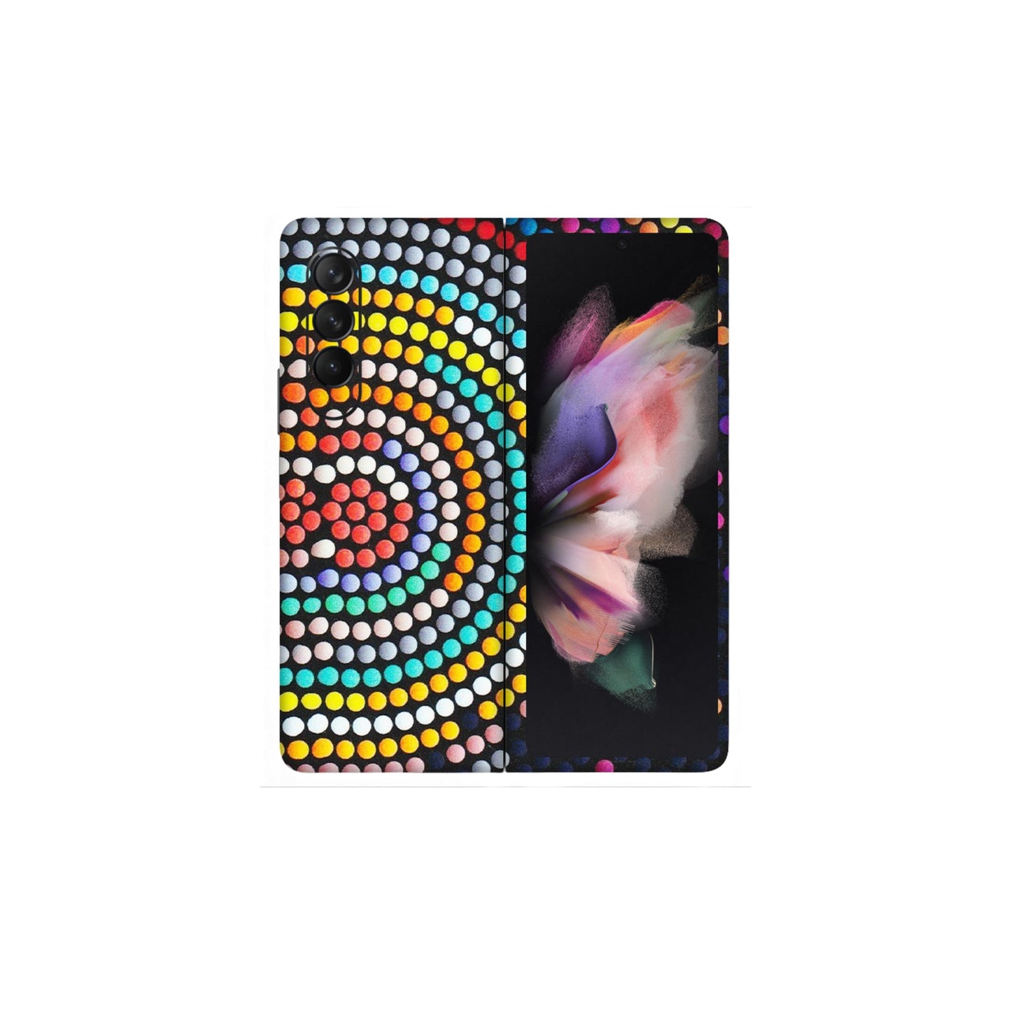 Samsung M/F/Note/Flip and C Phone Skins (All Models) - Rainbow Dot Mandala - Matte Finish (M-97) Samsung Galaxy Z Fold 3