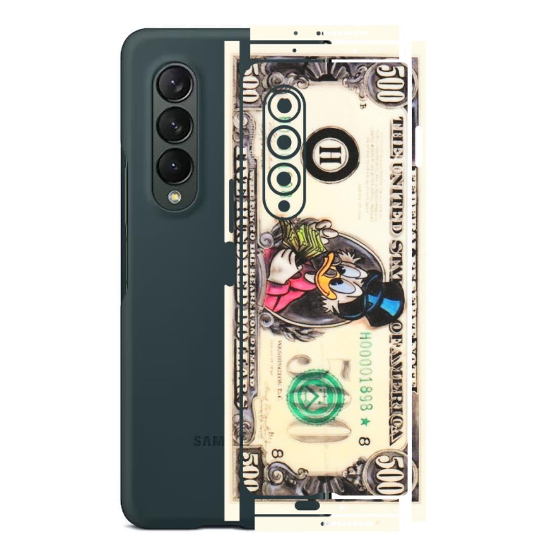 Samsung M/F/Note/Flip and C Phone Skins (All Models) - Five Hundred Dollar Duck - Transparent Finish (T-15) Samsung Galaxy Z Fold 3