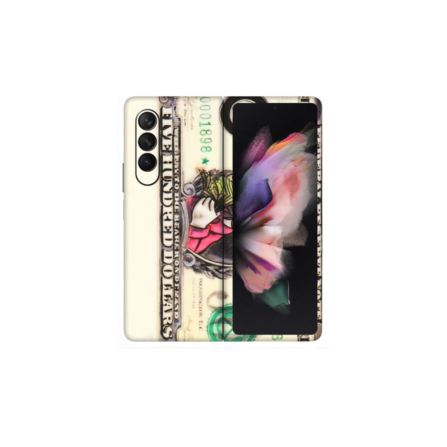 Samsung M/F/Note/Flip and C Phone Skins (All Models) - Five Hundred Dollar Duck - Transparent Finish (T-15) Samsung Galaxy Z Fold 3