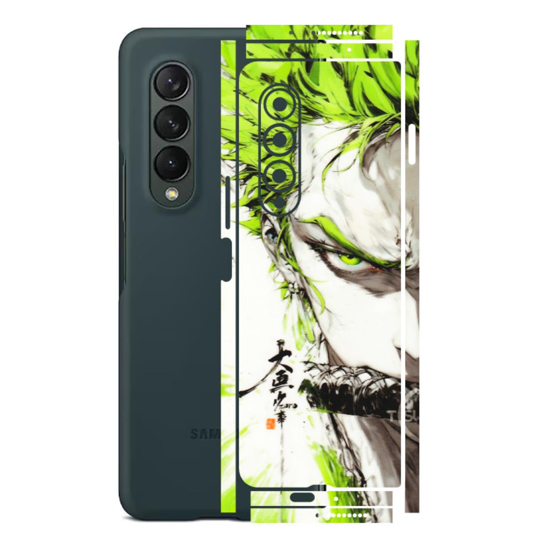 Samsung M/F/Note/Flip and C Phone Skins (All Models) - Roro Taku Anime - Transparent Finish (T-18) Samsung Galaxy Z Fold 3