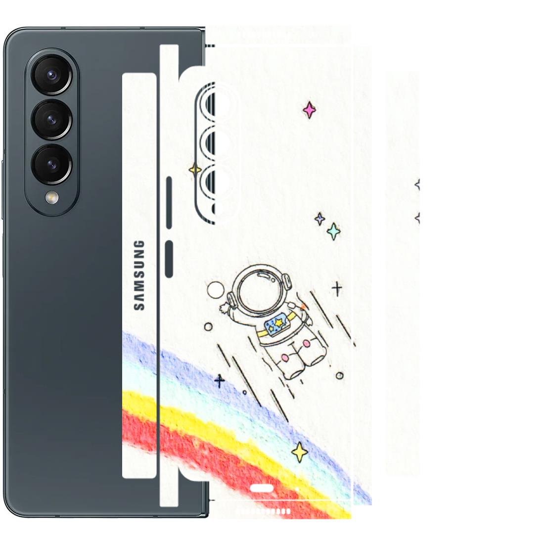 Samsung M/F/Note/Flip and C Phone Skins (All Models) - Milkyway Astronaut - 3D Embossed Finish (L-110) Samsung Galaxy Z Fold 4