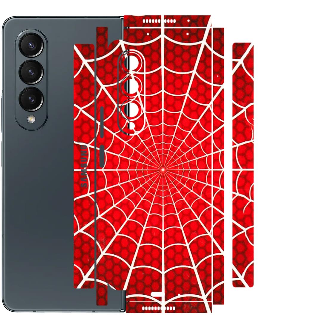 Samsung M/F/Note/Flip and C Phone Skins (All Models) - Classic Spidey Web - 3D Embossed Finish (L-115) Samsung Galaxy Z Fold 4