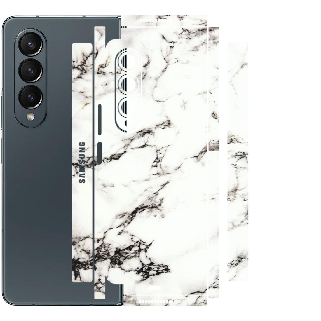 Samsung M/F/Note/Flip and C Phone Skins (All Models) - Black and White Marble Texture - 3D Embossed Finish (L-124) Samsung Galaxy Z Fold 4