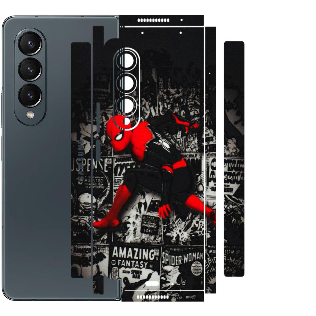 Samsung M/F/Note/Flip and C Phone Skins (All Models) - SpiderMan New - 3D Embossed Finish (L-162) Samsung Galaxy Z Fold 4