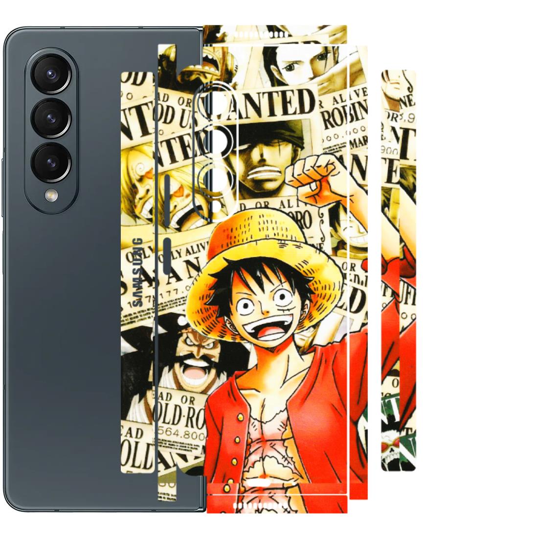 Samsung M/F/Note/Flip and C Phone Skins (All Models) - Luffy Anime - 3D Embossed Finish (L-177) Samsung Galaxy Z Fold 4