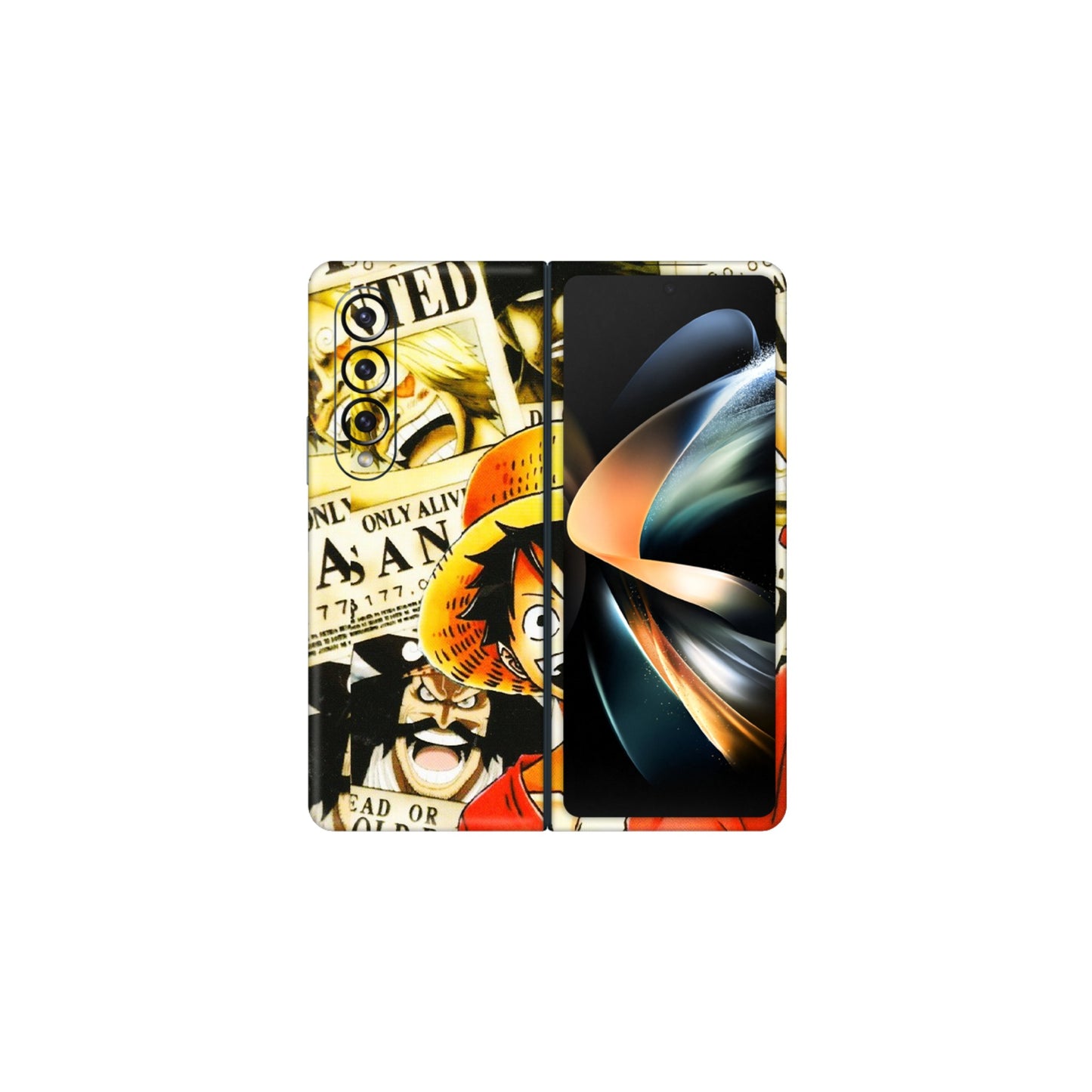 Samsung M/F/Note/Flip and C Phone Skins (All Models) - Luffy Anime - 3D Embossed Finish (L-177) Samsung Galaxy Z Fold 4