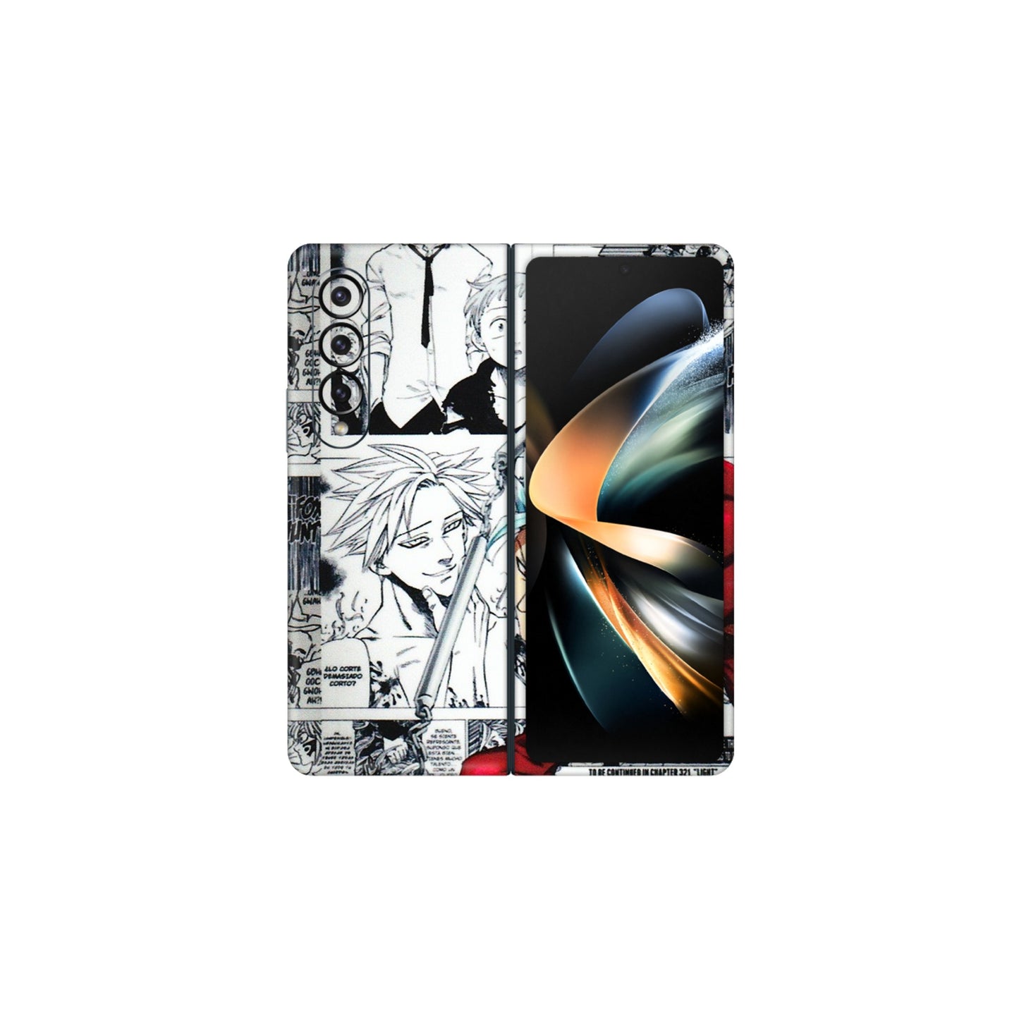 Samsung M/F/Note/Flip and C Phone Skins (All Models) - Anime Comic - 3D Embossed Finish (L-192) Samsung Galaxy Z Fold 4