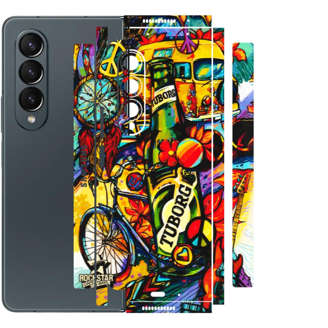 Samsung M/F/Note/Flip and C Phone Skins (All Models) - Cool Beer Bottle - 3D Embossed Finish (L-193) Samsung Galaxy Z Fold 4