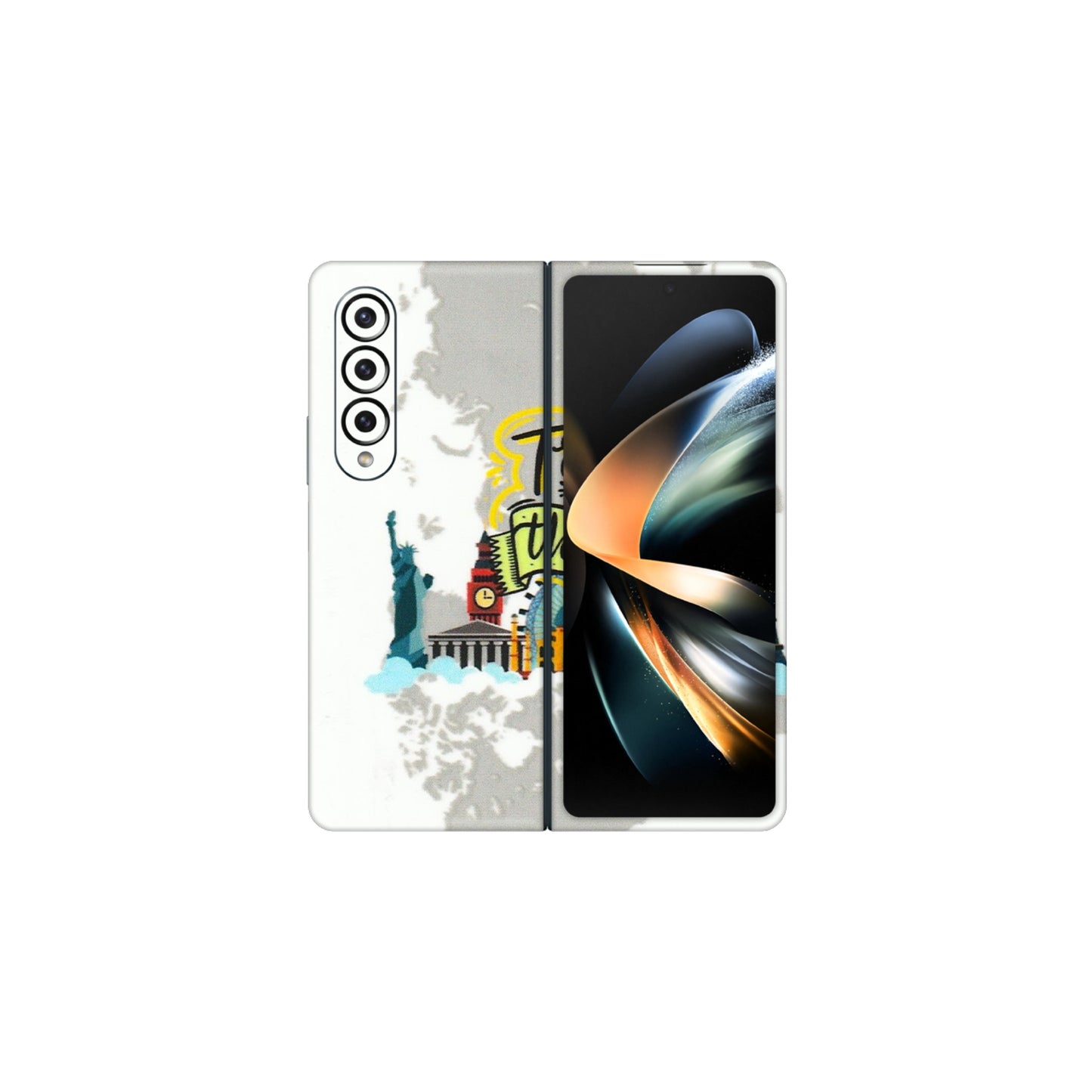 Samsung M/F/Note/Flip and C Phone Skins (All Models) - Travel Therapy - 3D Embossed Finish (L-199) Samsung Galaxy Z Fold 4