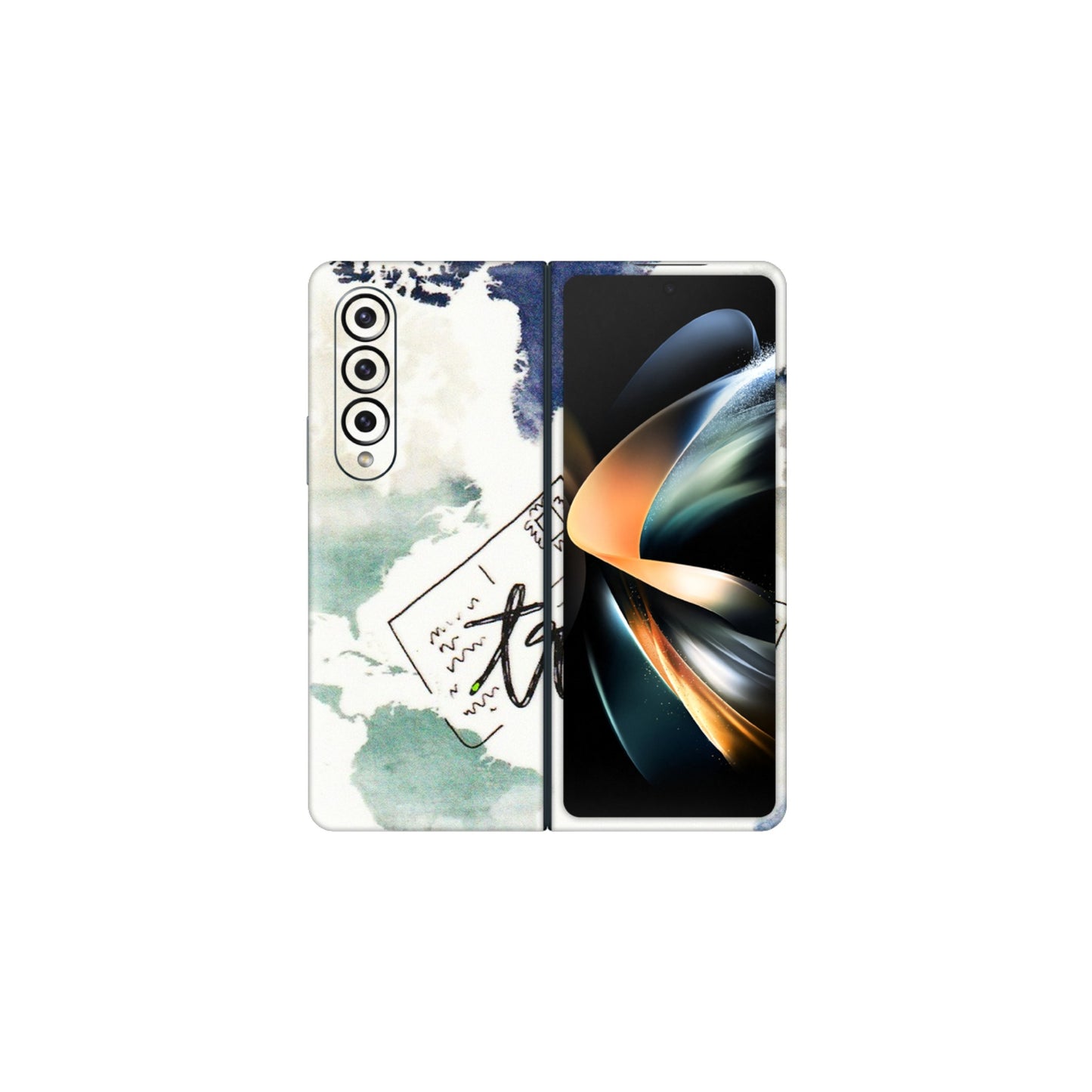Samsung M/F/Note/Flip and C Phone Skins (All Models) - Travel The World - 3D Embossed Finish (L-232) Samsung Galaxy Z Fold 4