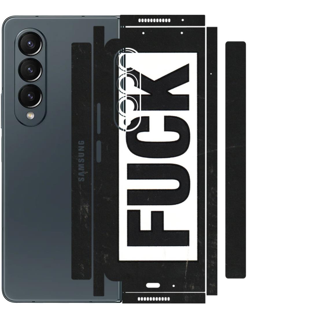 Samsung M/F/Note/Flip and C Phone Skins (All Models) - The F Word - 3D Embossed Finish (L-255) Samsung Galaxy Z Fold 4