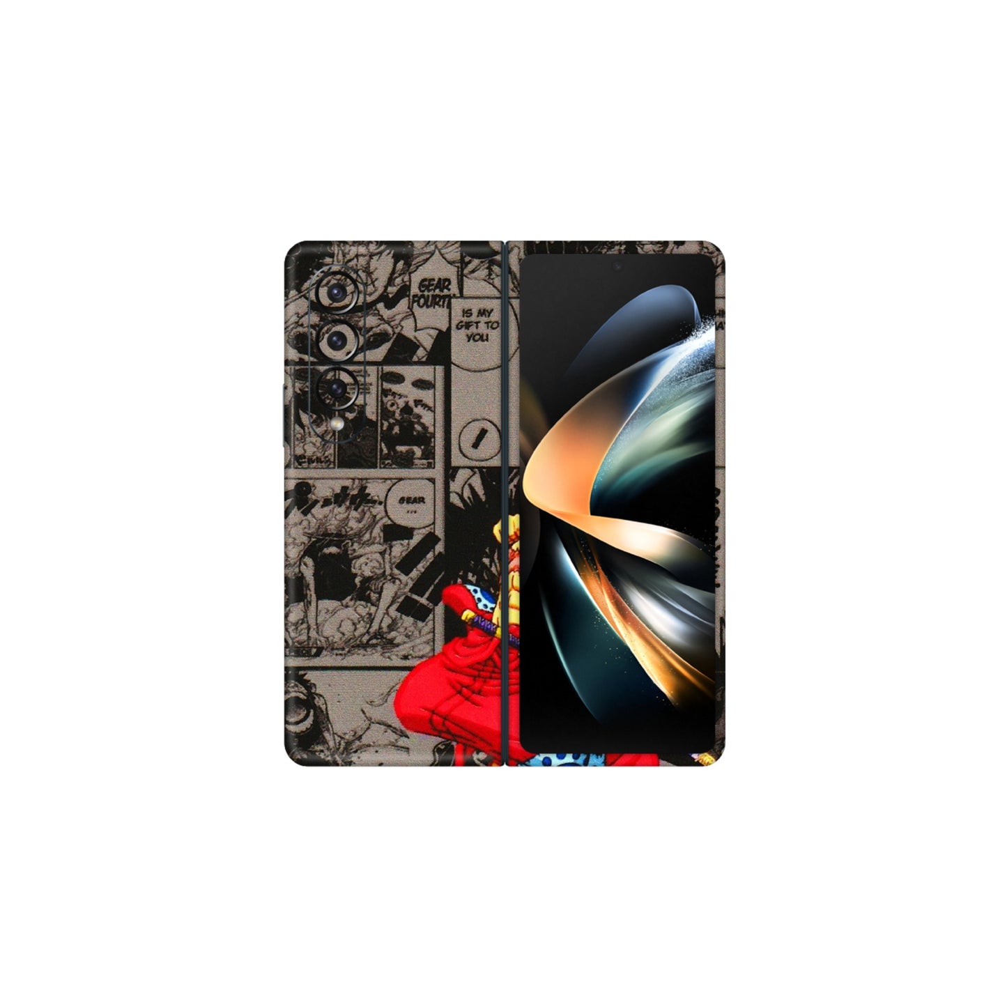 Samsung M/F/Note/Flip and C Phone Skins (All Models) - One Piece Rocket Punch Manga - 3D Embossed Finish (L-25) Samsung Galaxy Z Fold 4