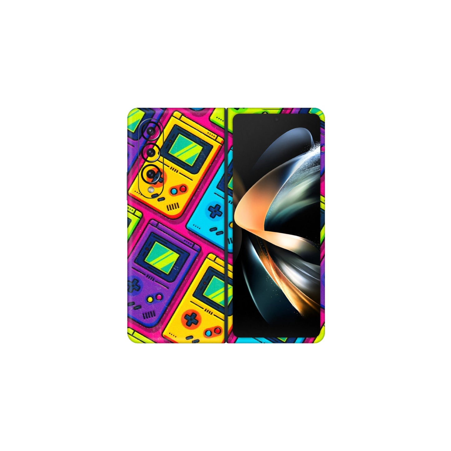 Samsung M/F/Note/Flip and C Phone Skins (All Models) - Gameboy Colourful - 3D Embossed Finish (L-266) Samsung Galaxy Z Fold 4