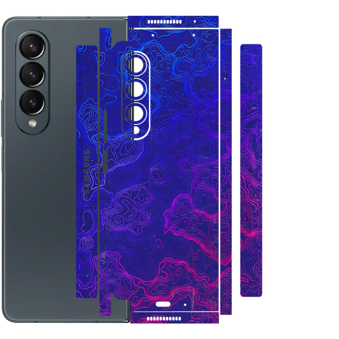 Samsung M/F/Note/Flip and C Phone Skins (All Models) - Purple Ripples Swirl - 3D Embossed Finish (L-314) Samsung Galaxy Z Fold 4