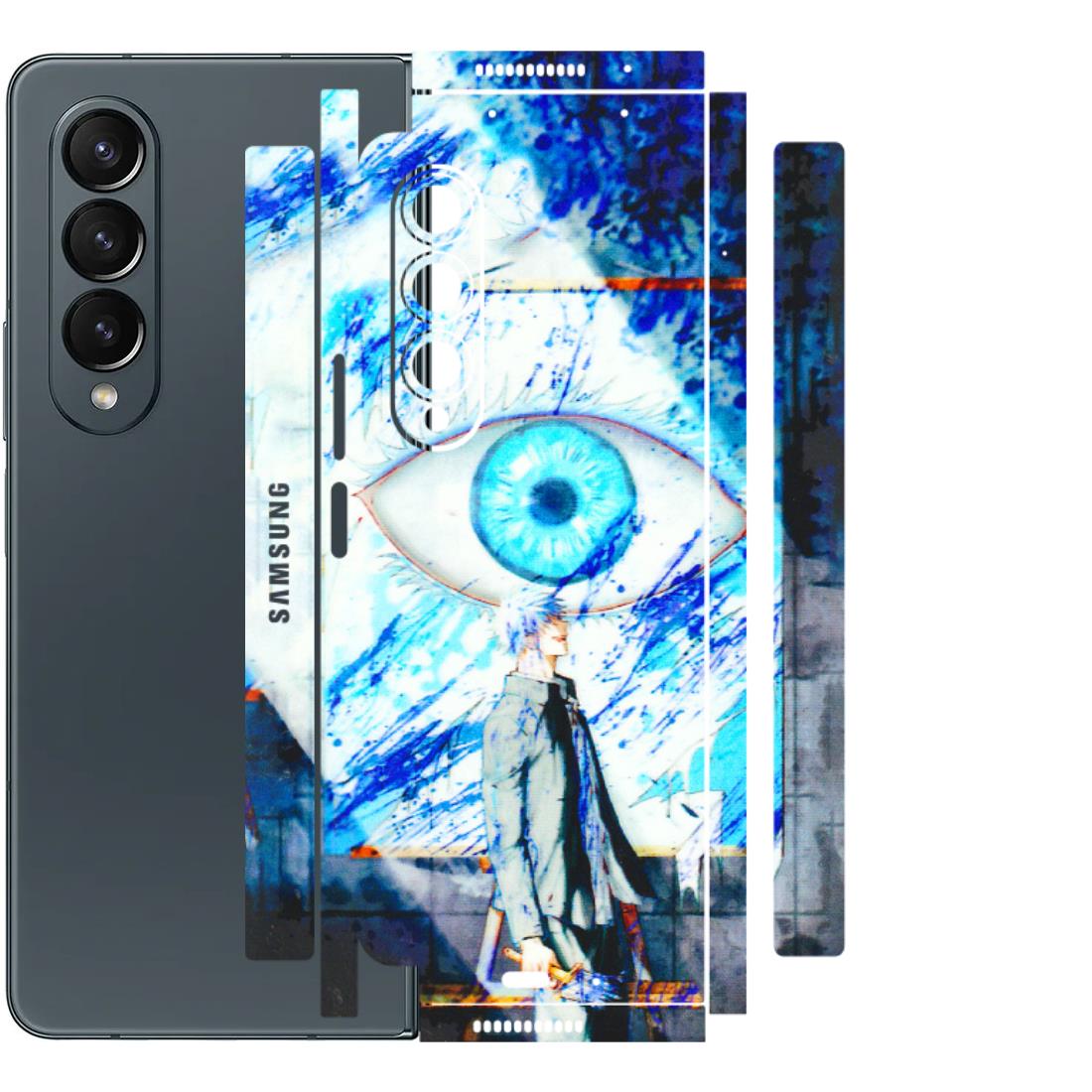 Samsung M/F/Note/Flip and C Phone Skins (All Models) - Anime Sea Blue Eye - 3D Embossed Finish (L-318) Samsung Galaxy Z Fold 4
