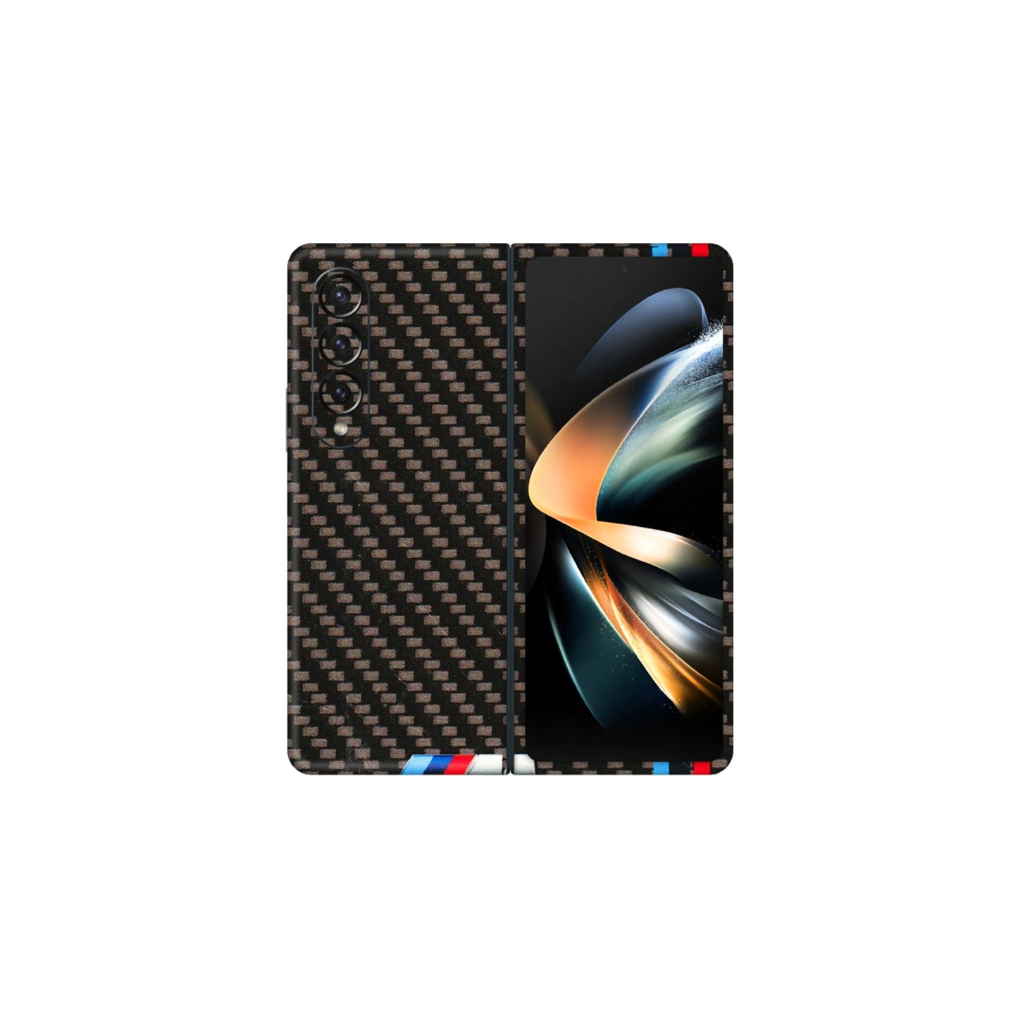 Samsung M/F/Note/Flip and C Phone Skins (All Models) - BM Carbon Fiber Feels - 3D Embossed Finish (L-38) Samsung Galaxy Z Fold 4