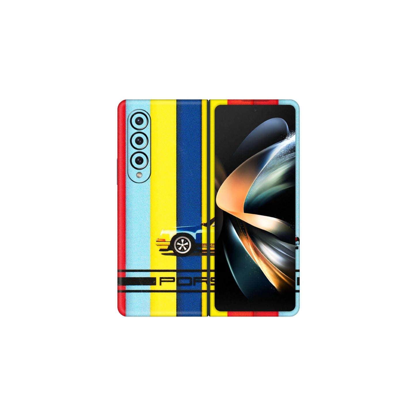 Samsung M/F/Note/Flip and C Phone Skins (All Models) - Multicolour Porche - 3D Embossed Finish (L-39) Samsung Galaxy Z Fold 4