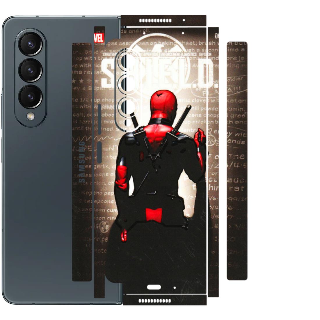 Samsung M/F/Note/Flip and C Phone Skins (All Models) - Deadpool - 3D Embossed Finish (L-56) Samsung Galaxy Z Fold 4