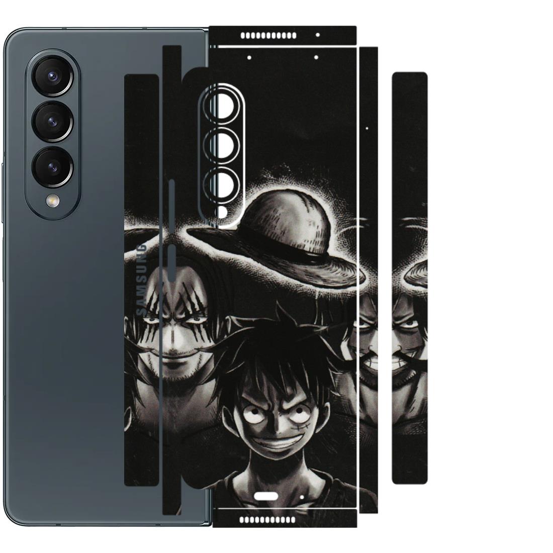 Samsung M/F/Note/Flip and C Phone Skins (All Models) - Black Luffy Hat - 3D Embossed Finish (L-57) Samsung Galaxy Z Fold 4