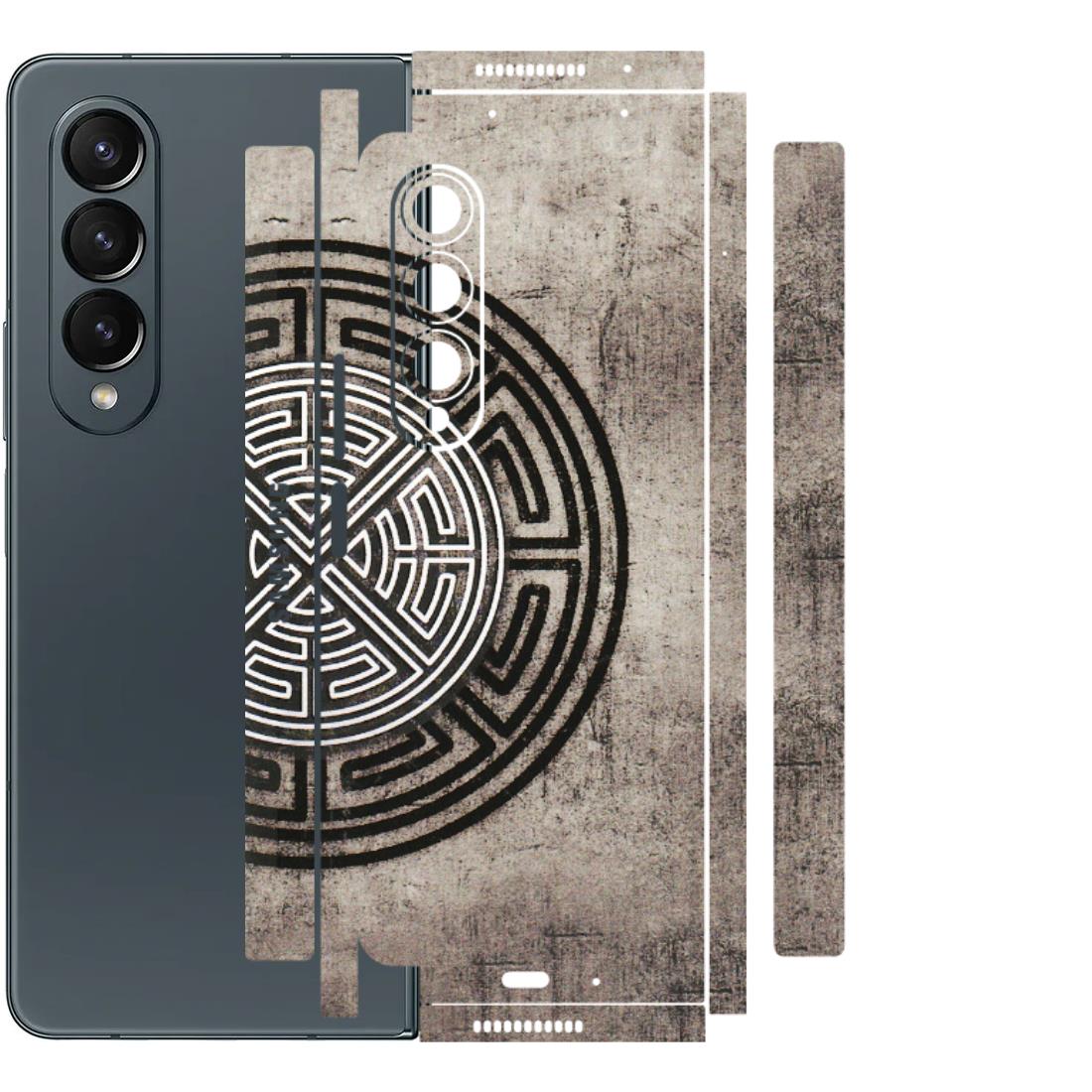 Samsung M/F/Note/Flip and C Phone Skins (All Models) - Mysterious Circular Design - 3D Embossed Finish (L-63) Samsung Galaxy Z Fold 4