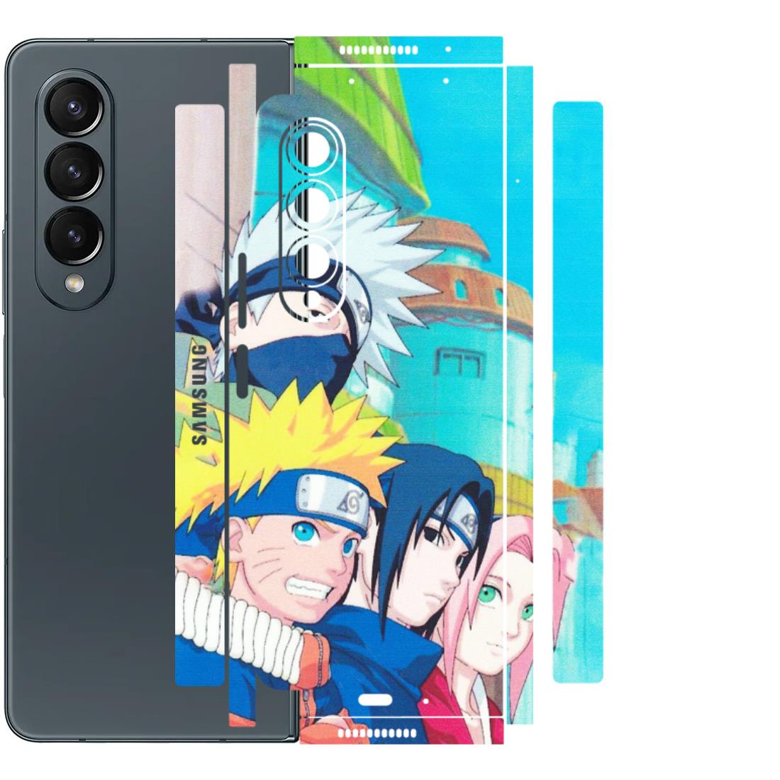 Samsung M/F/Note/Flip and C Phone Skins (All Models) - Team Minato And Kakashi - Matte Finish (M-101) Samsung Galaxy Z Fold 4