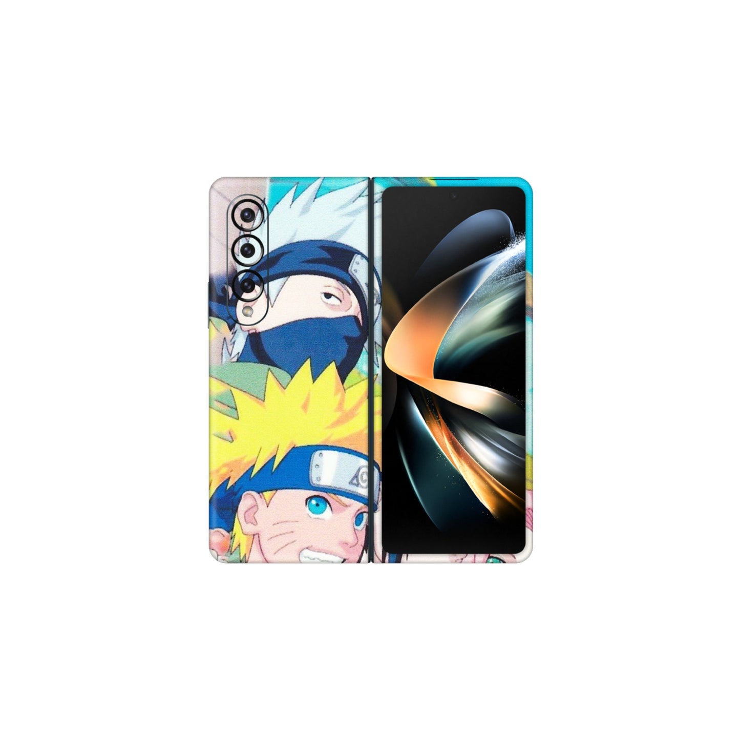 Samsung M/F/Note/Flip and C Phone Skins (All Models) - Team Minato And Kakashi - Matte Finish (M-101) Samsung Galaxy Z Fold 4