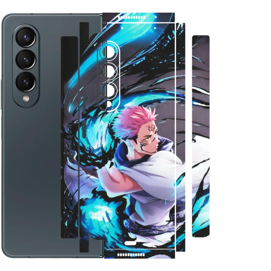 Samsung M/F/Note/Flip and C Phone Skins (All Models) - New Jujutsu Kaisen Grey Blue Anime - Matte Finish (M-127) Samsung Galaxy Z Fold 4