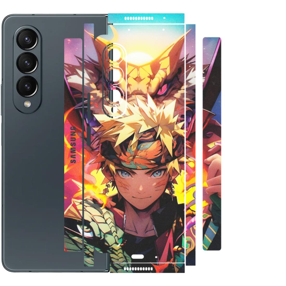 Samsung M/F/Note/Flip and C Phone Skins (All Models) - Angry Naruto Anime - Matte Finish (M-148) Samsung Galaxy Z Fold 4