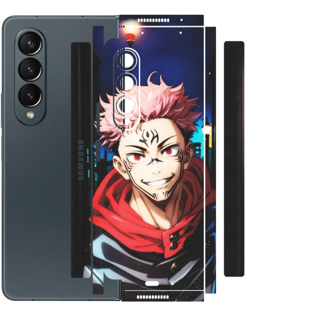 Samsung M/F/Note/Flip and C Phone Skins (All Models) - Yuji Itadori Funny Face Anime - Matte Finish (M-152) Samsung Galaxy Z Fold 4