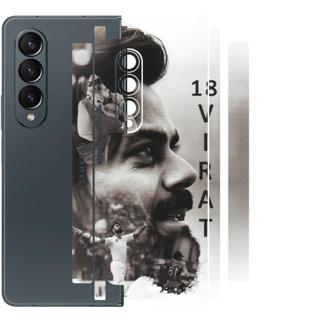 Samsung M/F/Note/Flip and C Phone Skins (All Models) - Virat Kohli Cricketer - Matte Finish (M-163) Samsung Galaxy Z Fold 4