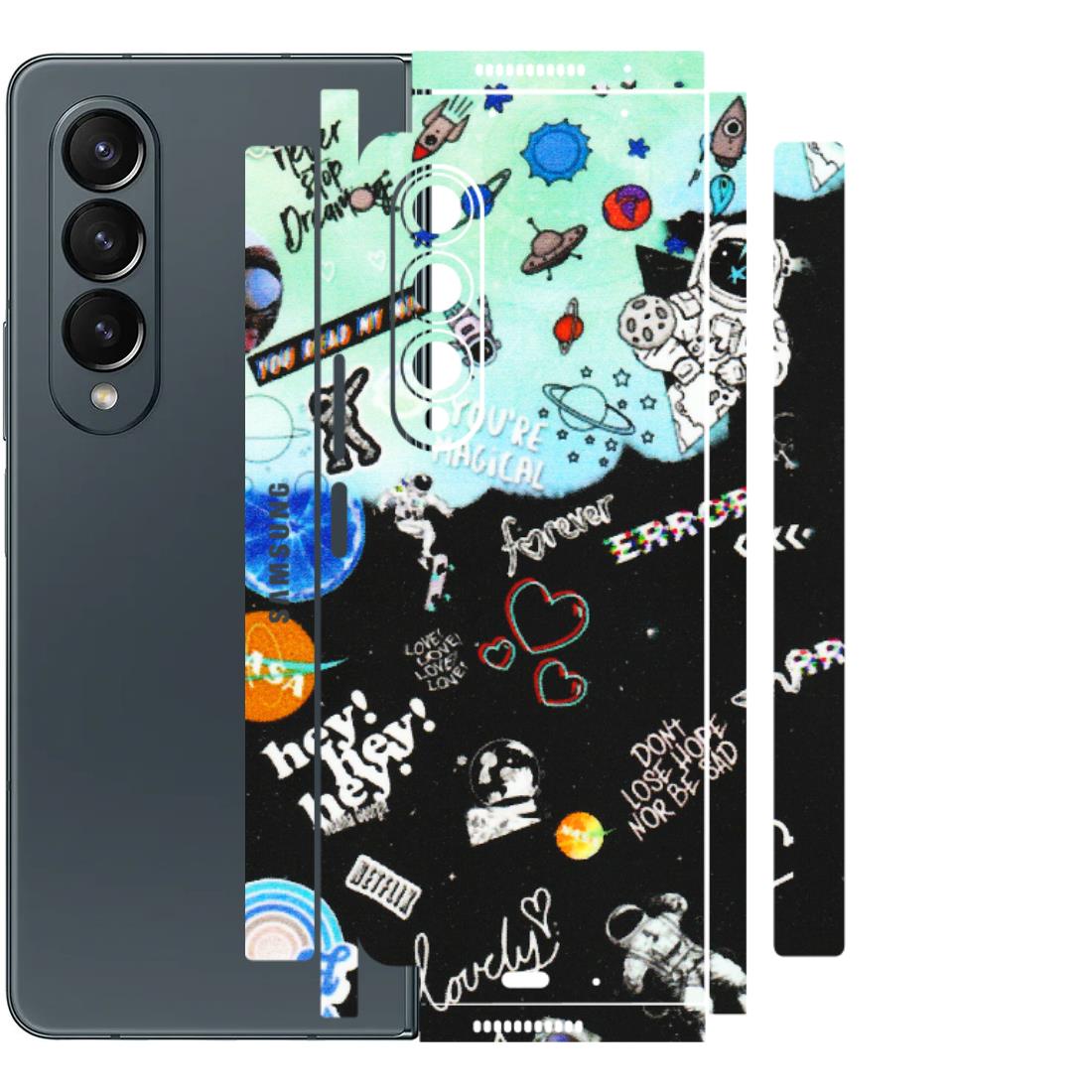 Samsung M/F/Note/Flip and C Phone Skins (All Models) - Living In A Space Dream - Matte Finish (M-46) Samsung Galaxy Z Fold 4