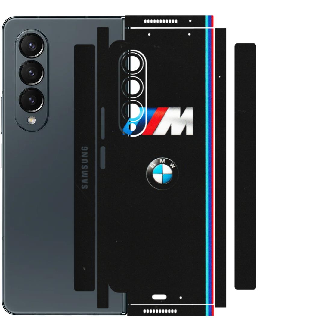 Samsung M/F/Note/Flip and C Phone Skins (All Models) - Styling With Black BMW - Matte Finish (M-74) Samsung Galaxy Z Fold 4