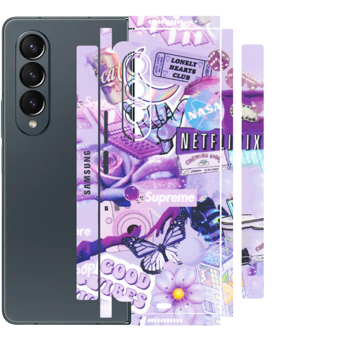 Samsung M/F/Note/Flip and C Phone Skins (All Models) - Supreme Purple Magic - Matte Finish (M-88) Samsung Galaxy Z Fold 4
