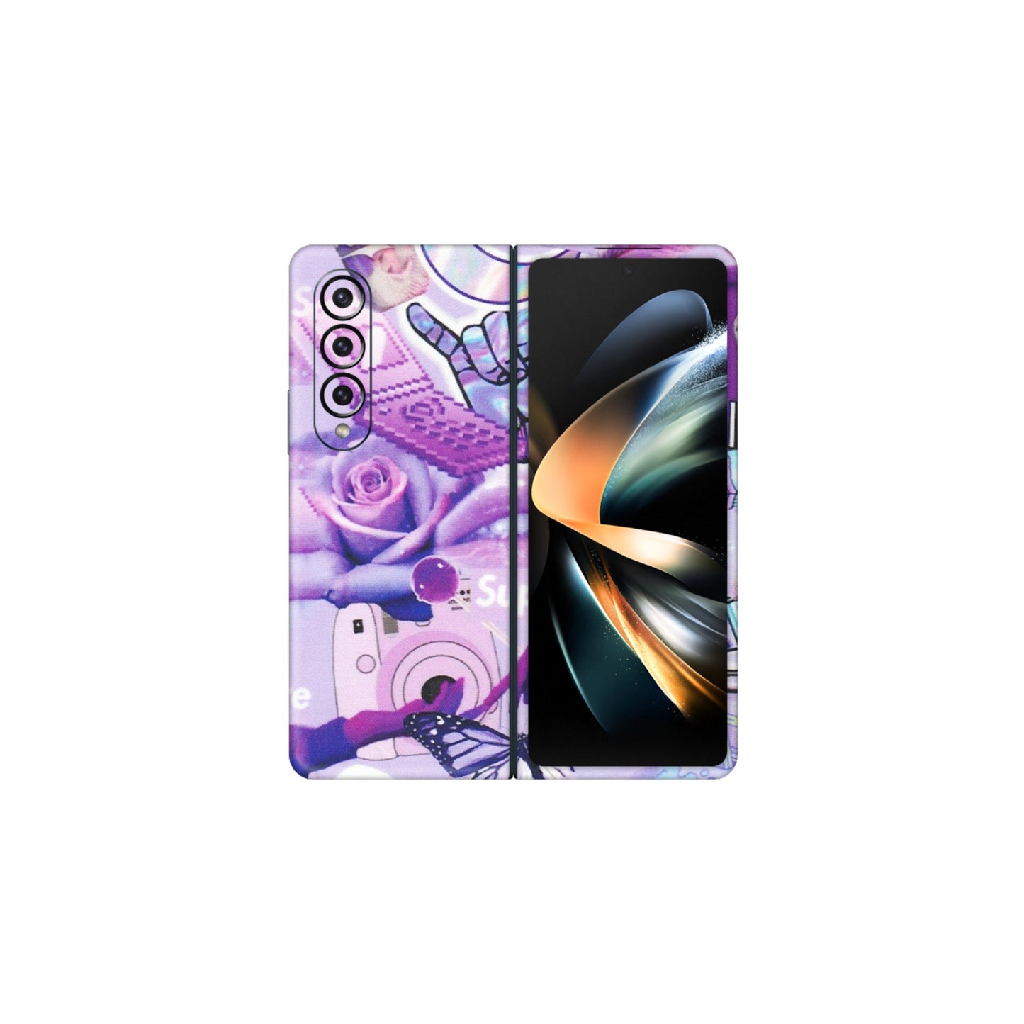 Samsung M/F/Note/Flip and C Phone Skins (All Models) - Supreme Purple Magic - Matte Finish (M-88) Samsung Galaxy Z Fold 4